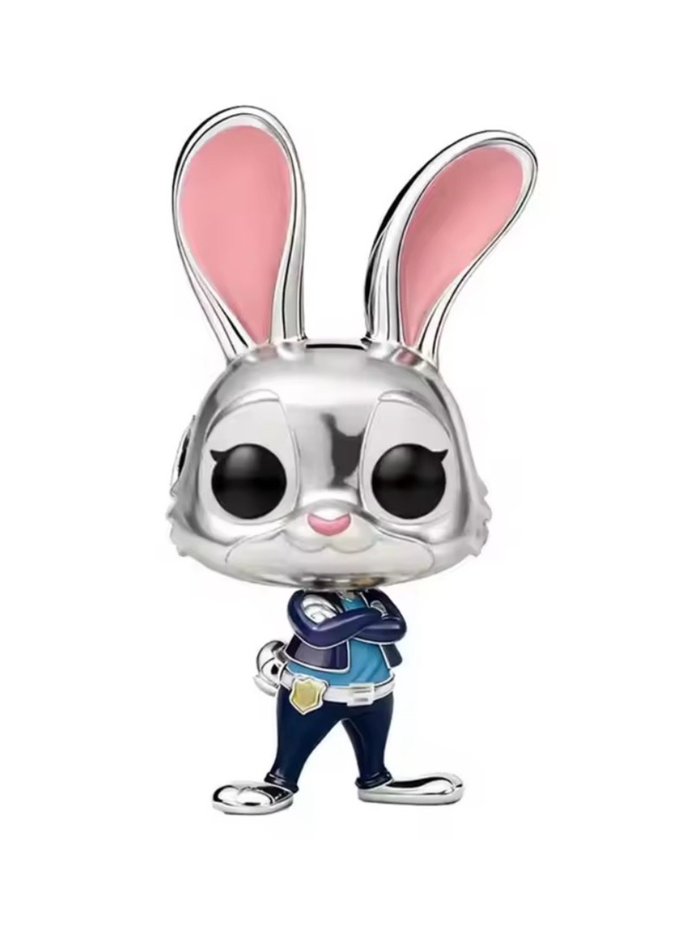Sterling Silver Judy Hopps Charm: Zootopia Police Rabbit